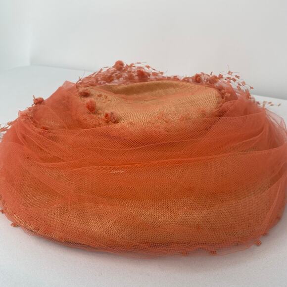 Phil Strann Original Vintage 50's Coral Dainty Hat - Picture 3 of 8